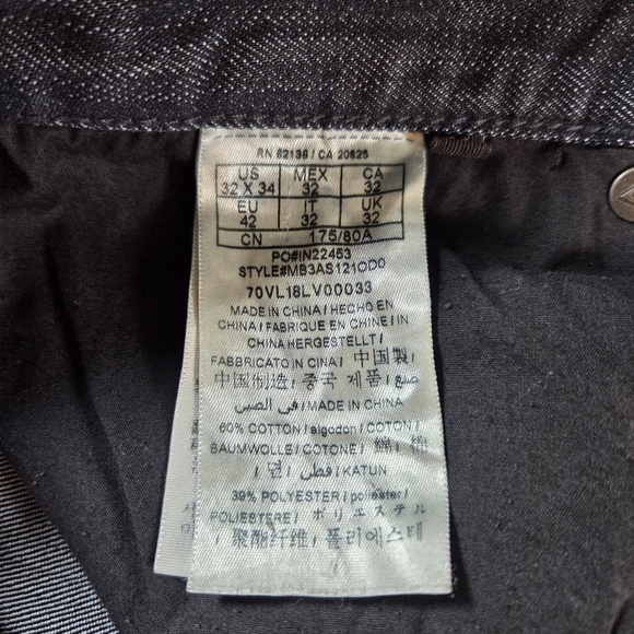 Guess Dark Blue Slim Straigh Mens Jeans Size 32x34 - Picture 7 of 9